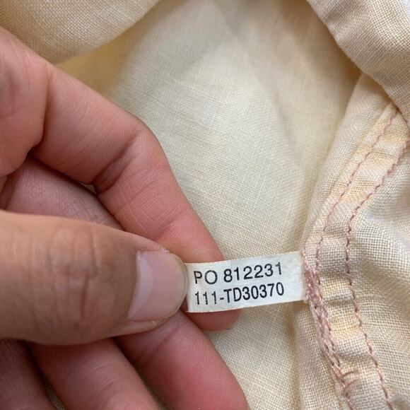 Tommy Bahama Shirt Mens M Medium Maze Linen Island Crafted Tab Sleeve Button Up - Picture 7 of 11